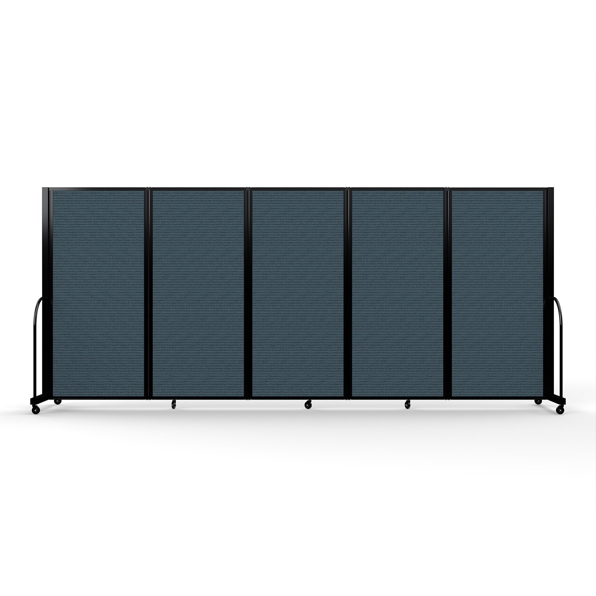 Screenflex Full Motion Divider — 6ft. x 14ft. 1in., Black Frame, Lake, Model# FSH-605-B-DB